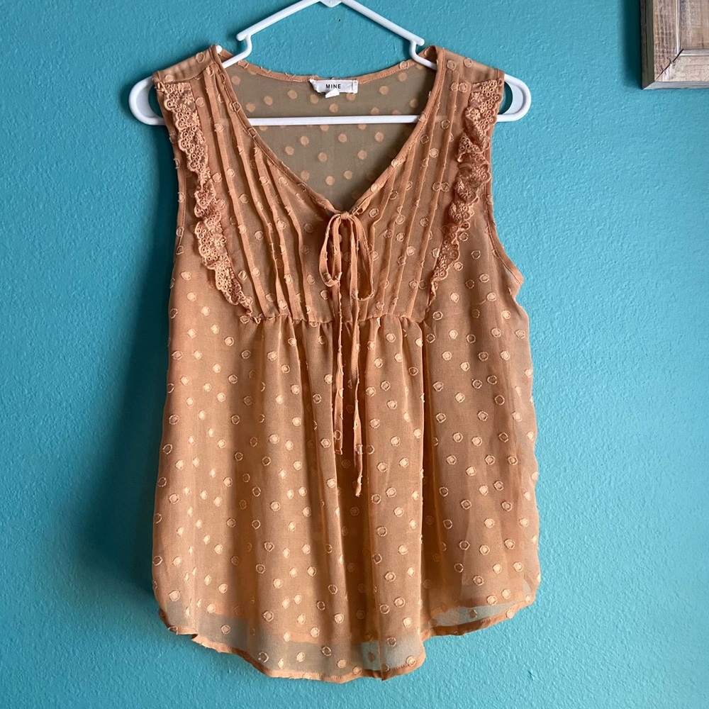 Shear Polka-Dot Blouse